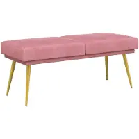 vidaXL Dubbel-laags bank Roze 120 x 45 x 46 cm fluweel