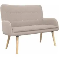 vidaXL 2-Zits Sofa Lichtgrijs 115 x 61 x 87 cm Bouclé