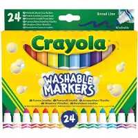 Crayola - Viltstiften - 24 Afwasbare Viltstiften Voor Kinderen - Dunne Punt