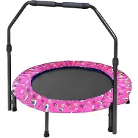 TIM. TIM Mini Trampoline - Fitness Trampoline - Mini Trampoline Volwassenen - Kinder Trampoline - Roze - 92cm x 92cm x 19cm