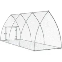 vidaXL Konijnenhok 105x300x120 cm gegalvaniseerd staal zilverkleurig