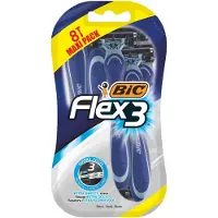 BIC Flex3 Wegwerpscheermesjes voor Mannen - 3 mesjes - Pak van 1 houder en 8 navulmesjes