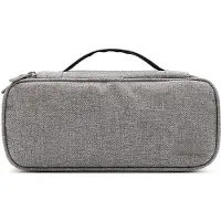 Famanu - Waterdichte Elektronica Organizer Tas Grijs, kabeltas voor harde schijven en laptopvoeding, tech pouch voor reizen en woon-werk