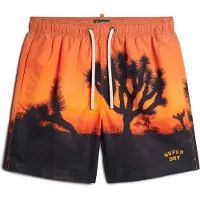 Superdry Zwemshorts oranje / zwart