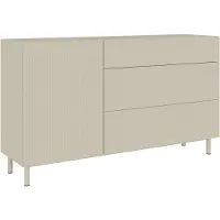Selsey Ladekast Vesper | Design metaal beige 139.80000305175781x80x38 cm ladekasten | NADUVI