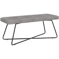 vidaXL Bank Lichtgrijs 110 x 40 x 45 cm fluweel