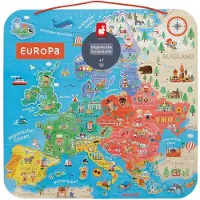 Janod Map Of Europa Magnetic Version German Veelkleurig Kinderen