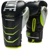 Leone1947 Revo Fluo Leather Artificial Boxing Gloves Zwart 14 oz