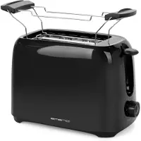 Emerio TO-128676.3 Broodrooster BPA-vrij, Met broodrekje Zwart