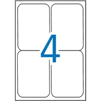 APLI witte etiketten ft 99,1 x 139 mm (b x h), 400 stuks, 4 per blad (2422)