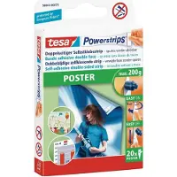 TESA Dubbelzijdige powerstrip tesa poster 20stuks blister | 15 stuks