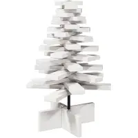 vidaXL Kerstdecoratie kerstboom 60 cm massief grenenhout wit