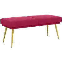 vidaXL Dubbel-laags bank Wijnrood 120 x 45 x 46 cm fluweel