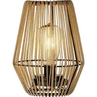 Kaemingk | Solar Lantaarn Wicker Steady | Goud | Ø 17,5 x 23 cm