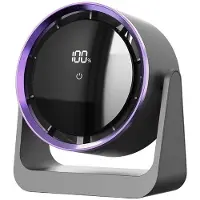 VHV -Mini-Bureauventilator - 2-in-1 Tafelventilator met Lamp - USB-Gevoede Luchtcirculator met Wandmontage - Stille Kleine Ventilator voor Thuis, Kantoor en Studentenkamer