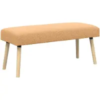 vidaXL Bank Effen Beige 110 x 40 x 46 cm Bouclé