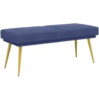 vidaXL Dubbel-laags bank Politieblauw 120 x 45 x 46 cm fluweel