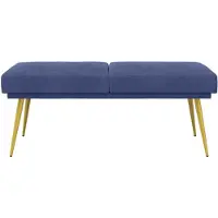vidaXL - Dubbel-laags - bank - Politieblauw - 120 - x - 45 - x - 46 - cm - fluweel