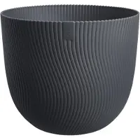 Elho Sereh Rond 60 - Grote Bloempot voor Binnen & Buiten - 100% Gerecycled Plastic - Ø 59 x H 50.6 cm - Antraciet