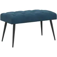 vidaXL Bank met knopen tufting Blauw 80 x 40 x 46 cm Fluweel