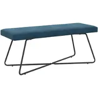 vidaXL Bank Blauw 110 x 40 x 45 cm fluweel