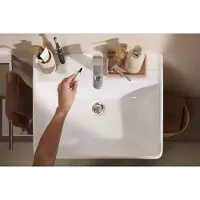 Hansgrohe Xanuia Q wastafel, 600/480 cm, met kraangat en overloop, wit, 1 stuk.