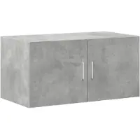 vidaXL - Wandkast - 80x42,5x40 - cm - bewerkt - hout - betongrijs