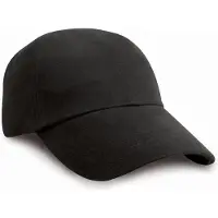 Result Junior Heavy Brushed Cotton Cap RH24J - Black - One size