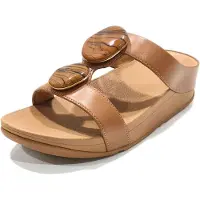 FitFlop fino marbled stone Slippers | Maat 40 Dames Cognac