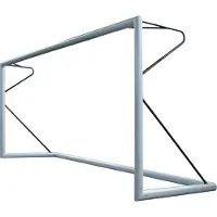 Powershot Voetbaldoel met 8 zijden (5 m x 2 m) - draagbaar - aluminium frame van 80 mm - zwart