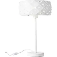 Brilliant Briljante tafellamp Fona, wit, diameter 30 cm, max. 60W, fitting E27, exclusief lamp, met schakelaar