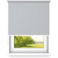 Time4blinds Rolgordijnen Verduisteringsrolgordijn Vrijhangend rolgordijn zonder cassettemuur of plafondmontage UV-bescherming Thermische eigenschappen Solide 150x280 cm Maanlicht grijs - links
