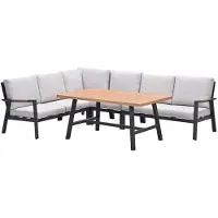 Garden Impressions Lissabon lounge dining set 5-delig L of R - valley sand