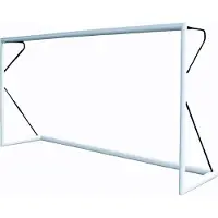 Powershot Voetbaldoel met 5 zijden (3 m x 2 m) - draagbaar - aluminium frame van 80 mm - zwart