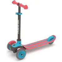 Chillafish Kinderstep 3 Jaar met drie wielen - Rood Blauw - Lichtgewicht step met afneembaar stuur en voetrem - Aanpasbaar in hoogte - Leun-om-te-sturen - Extra grip handgrepen - Model Scotti