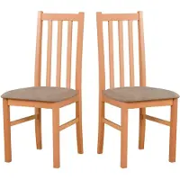 LeafDesign ESSZIMMERSTUHL - Set van 2 stoelen, model Bos 10, beukenfineer, kleur soro 23