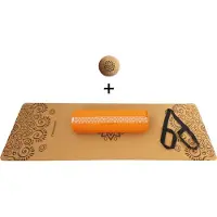 Samarali Oranje Yin Yoga Set Sun - Duurzaam Kurk & Biologisch Katoen - Inclusief Yogamat, Bolster en Massagebal