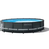 Intex Ultra Xtr 488x122 Cm Steel Round Frame Above Ground Pool Grijs 19156 Liters