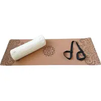 Samarali Ivoor Yin Yoga Set Sun - Kurk Mat, Bolster & Massagebal - Natuurlijk en Ethisch