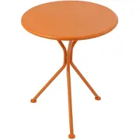 Jline tafel Tripod Rond - metaal - oranje - small