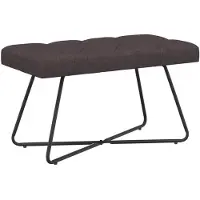 vidaXL Bank met knopen tufting Donkerbruin 80 x 40 x 46 cm Stof