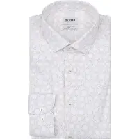 Olymp Overhemd Level 5 Print Beige | Off-White | Maat 38
