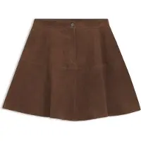 HUGO regular fit A-lijn mini-rok van suède