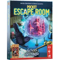999 Games - Pocket Escape Room : School van Magie - Breinbreker - Los puzzels op en ontsnap - Gezelschapsspel - Breinbreker - Nederlandstalig - Klein cadeautje
