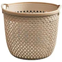 Melitt Draagbare Vuile Klerenmand, Vuile Kleren Opbergmand, Grote Kleding Wasmand Koffiekleur