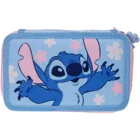 Disney - Stitch Filled Double Pencil Case - 19.5 x 12.5 x 5 cm