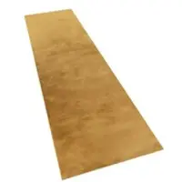 Tapis.fr Zacht kleed Solina geel 80x300 cm