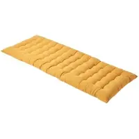 Homescapes Tuinbank Kussen – Mosterdgeel – 2 Zitter Zitkussen – 108x42 cm – 100% Katoen – Wasbaar – Comfortabel & Stevig