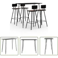 The Living Store Living Store 5-delige barset, zwart