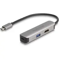 DeLOCK USB Type-C adapter naar HDMI 4K 60 Hz met USB Type-A en USB Type-C dataverbinding + PD (Power Delivery) 92 W